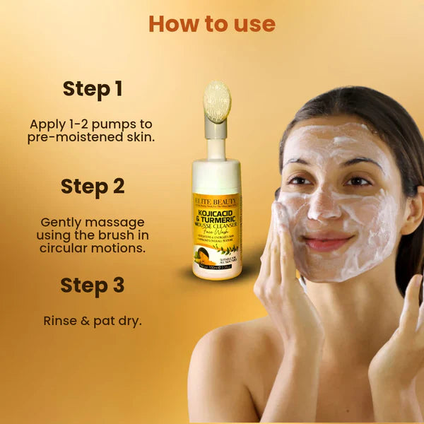 Kojic acid and Turmeric (Haldi) Foaming Facewash