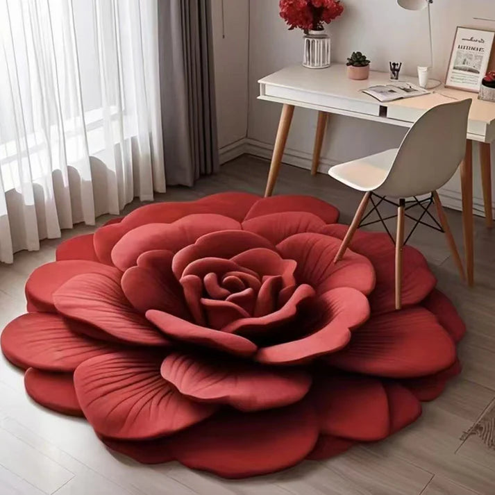 3D Floral Plush & Diatomaceous Earth Floor Mat