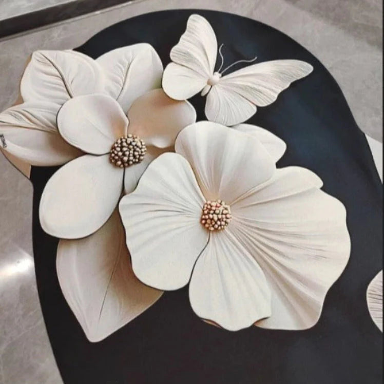 3D Floral Plush & Diatomaceous Earth Floor Mat (60*50)