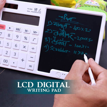 CALCULATOR WITH A WRITING PAD