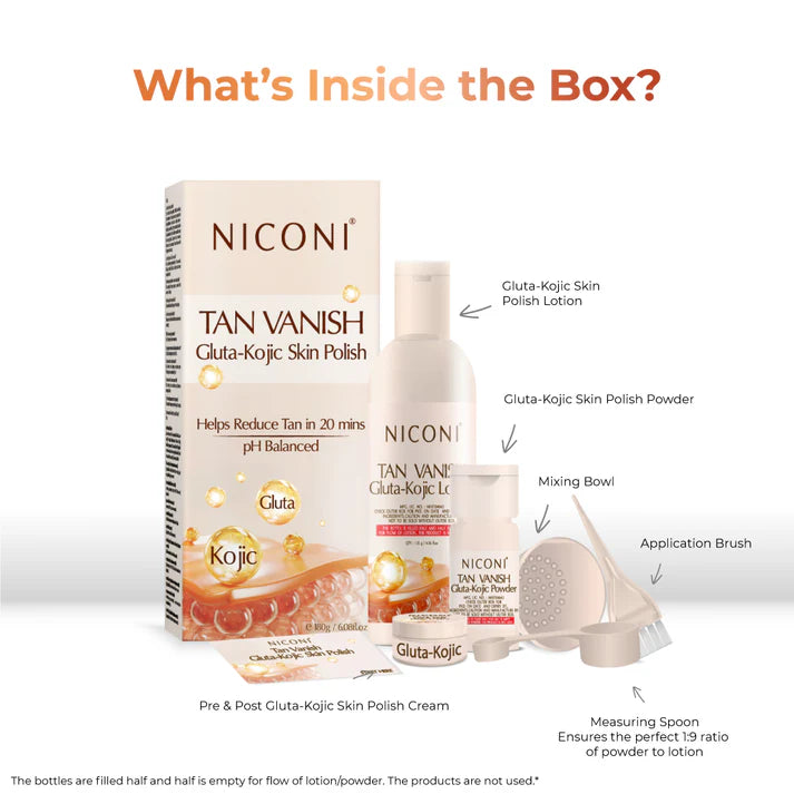 NICONI TAN VANISH GLUTA-KOJIC SKIN POLISH 180G