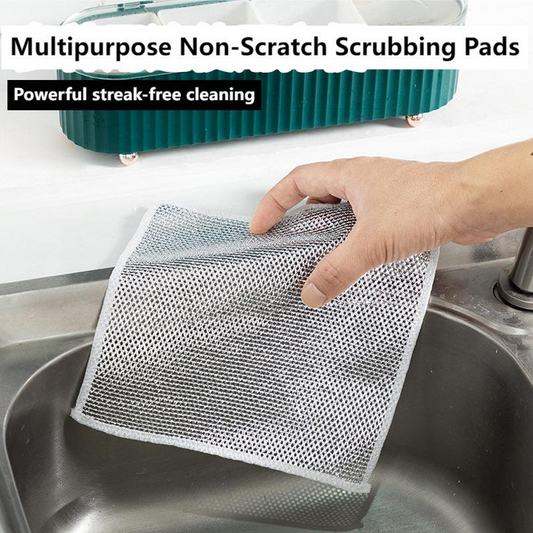 Non-Scratch Steel Wire Dish Wash Cloth | 10 Pcs Pack |