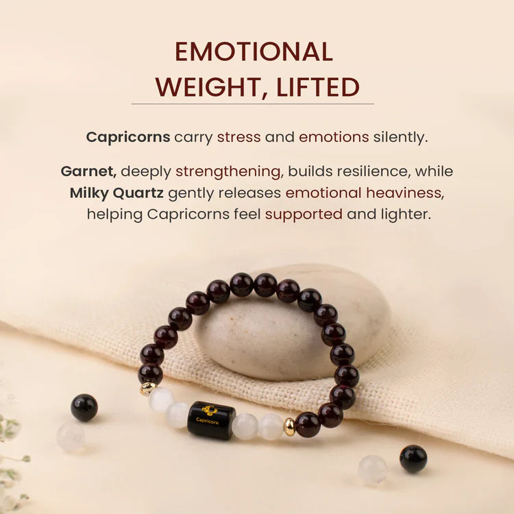 ZODIAC CARNELIAN AND MILKY QUARTZ BRACELET