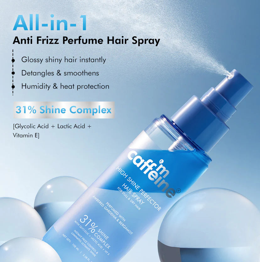 ANTI-FRIZZ PERFUME HAIR SPRAY, 31% SHINE COMPLEX FOR INSTANT GLOSS
