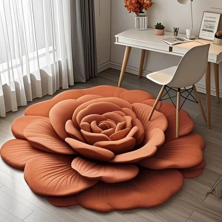 3D Floral Plush & Diatomaceous Earth Floor Mat