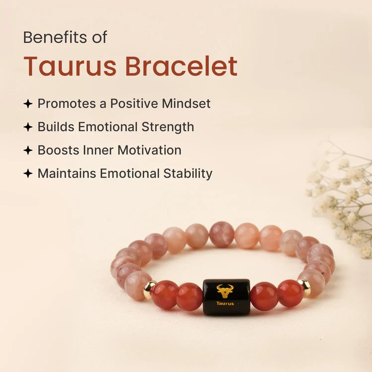 ZODIAC CARNELIAN AND MILKY QUARTZ BRACELET