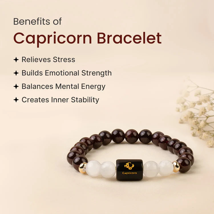 ZODIAC CARNELIAN AND MILKY QUARTZ BRACELET