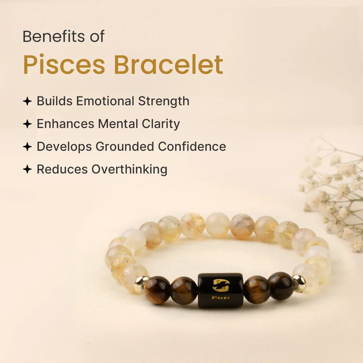 ZODIAC CARNELIAN AND MILKY QUARTZ BRACELET