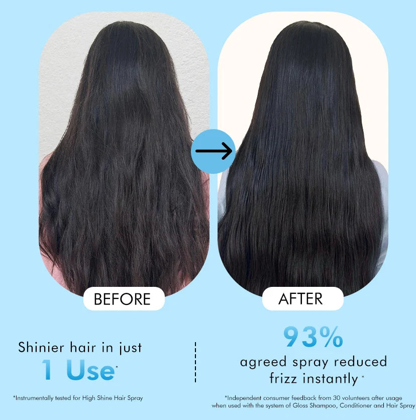 ANTI-FRIZZ PERFUME HAIR SPRAY, 31% SHINE COMPLEX FOR INSTANT GLOSS