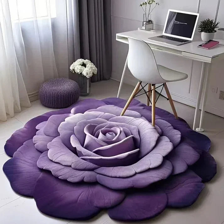 3D Floral Plush & Diatomaceous Earth Floor Mat