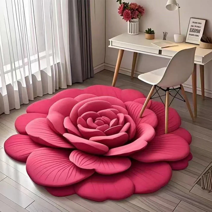 3D Floral Plush & Diatomaceous Earth Floor Mat