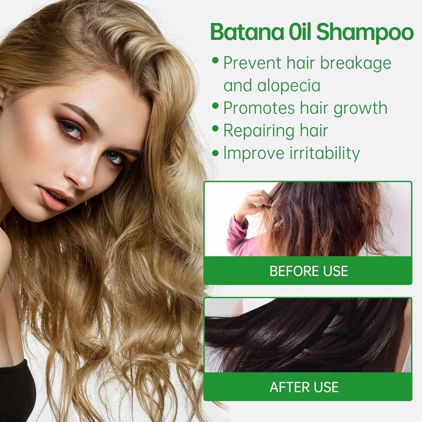 Batana Oil Shampoo for Hair Growth with Rosemary Extract🌱✨