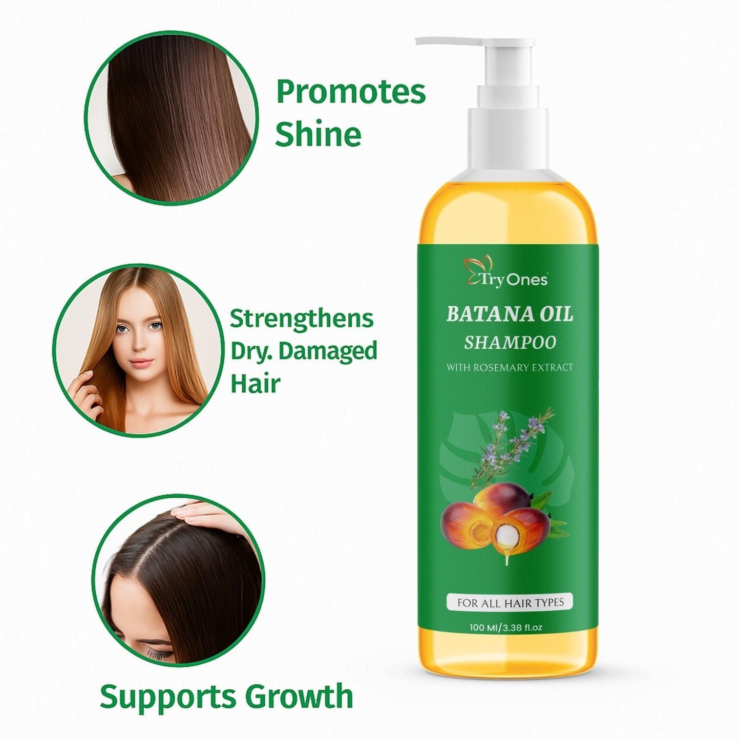 Batana Oil Shampoo for Hair Growth with Rosemary Extract🌱✨