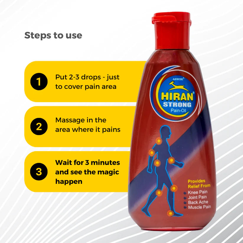 HIRAN PAIN RELIEF OIL - RELIEF IN 3 MINUTES