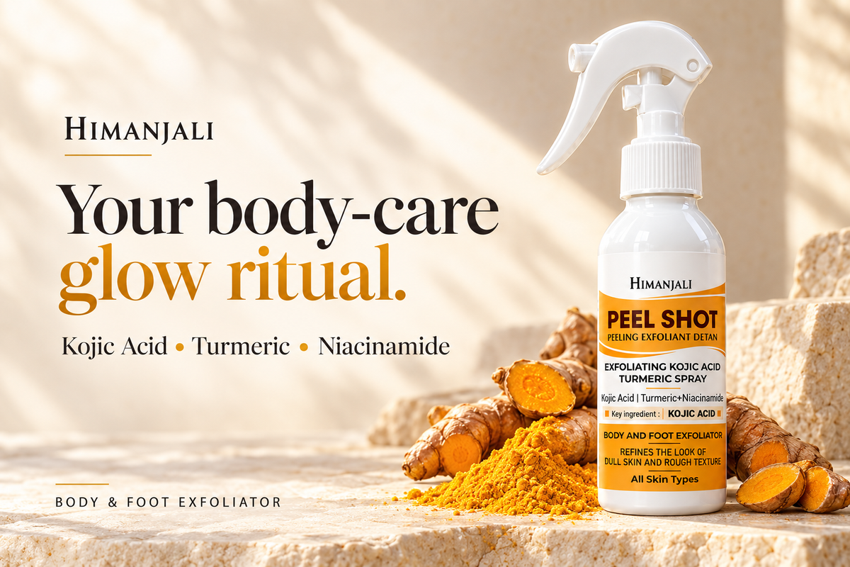Himanjali Peel Shot – Kojic Acid & Turmeric Body Exfoliating Spray