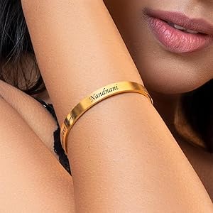 SILVER NAME KADA BRACELET