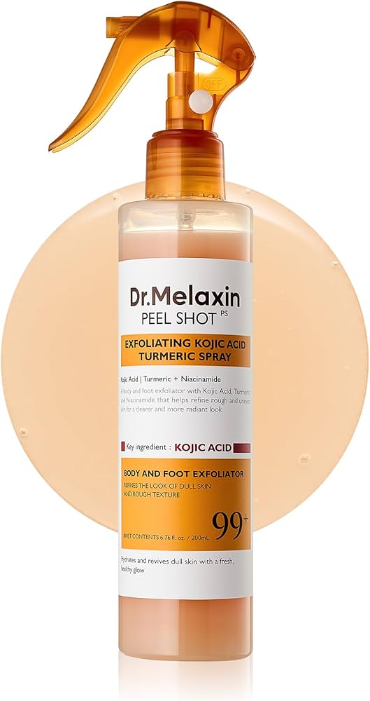 Dr.MELACURE BODY KOJIC ACID TURMERIC EXFOLIATING SPRAY