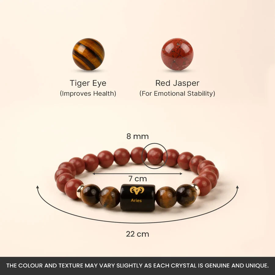 ZODIAC CARNELIAN AND MILKY QUARTZ BRACELET