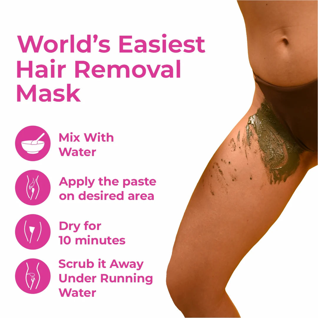 4-in-1 Turmeric Bikini Hair Removal Wax Powder Mask