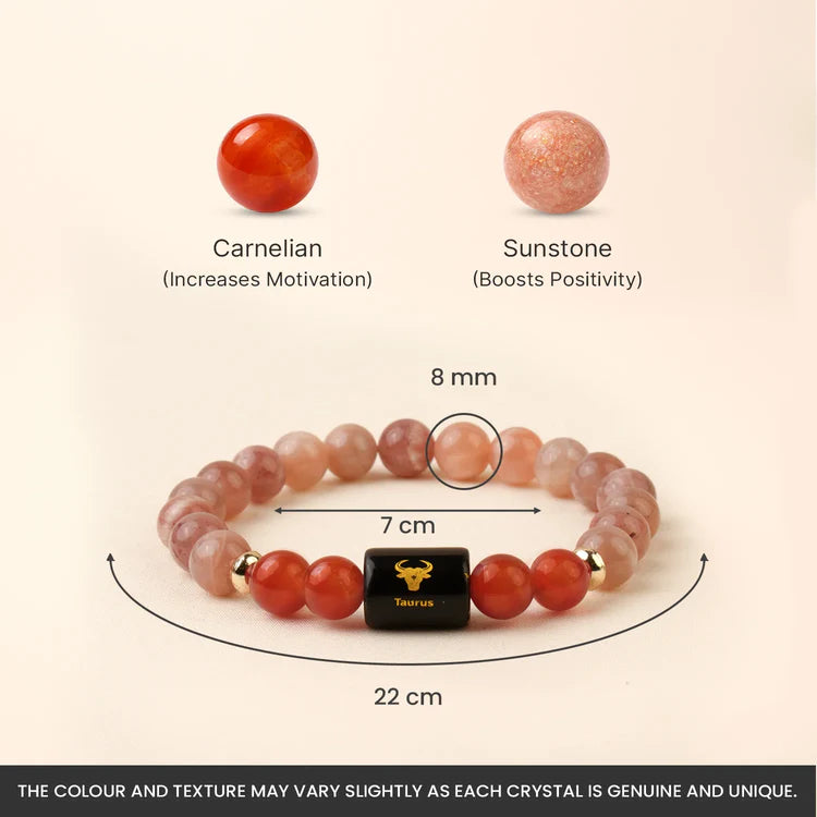 ZODIAC CARNELIAN AND MILKY QUARTZ BRACELET