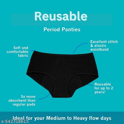 Fabpad Reusable Leak Proof Period, Urine incontinence, Postpartum Panties/Underwear lasts for up to 3 Years - made for heaviest of flow days
