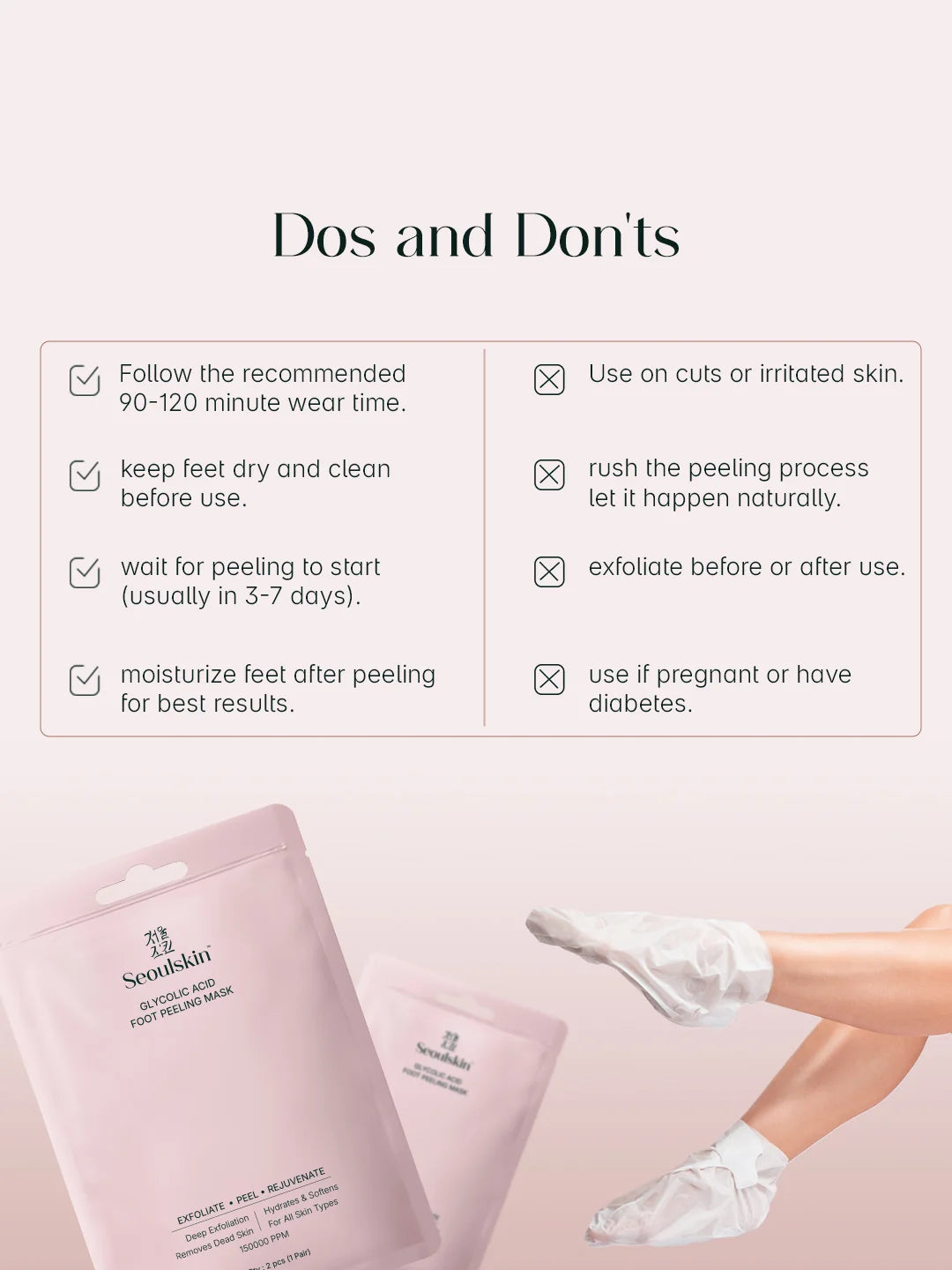 THE SEOULSKIN GLYCOLIC ACID FOOT PEELING MASK PACK OF 1
