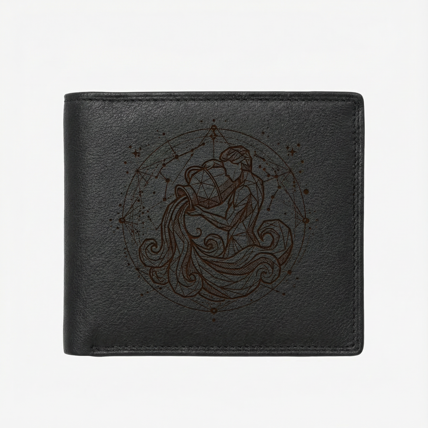 Zodiac Series Men’s Leather Wallet (A-Grade Leather)