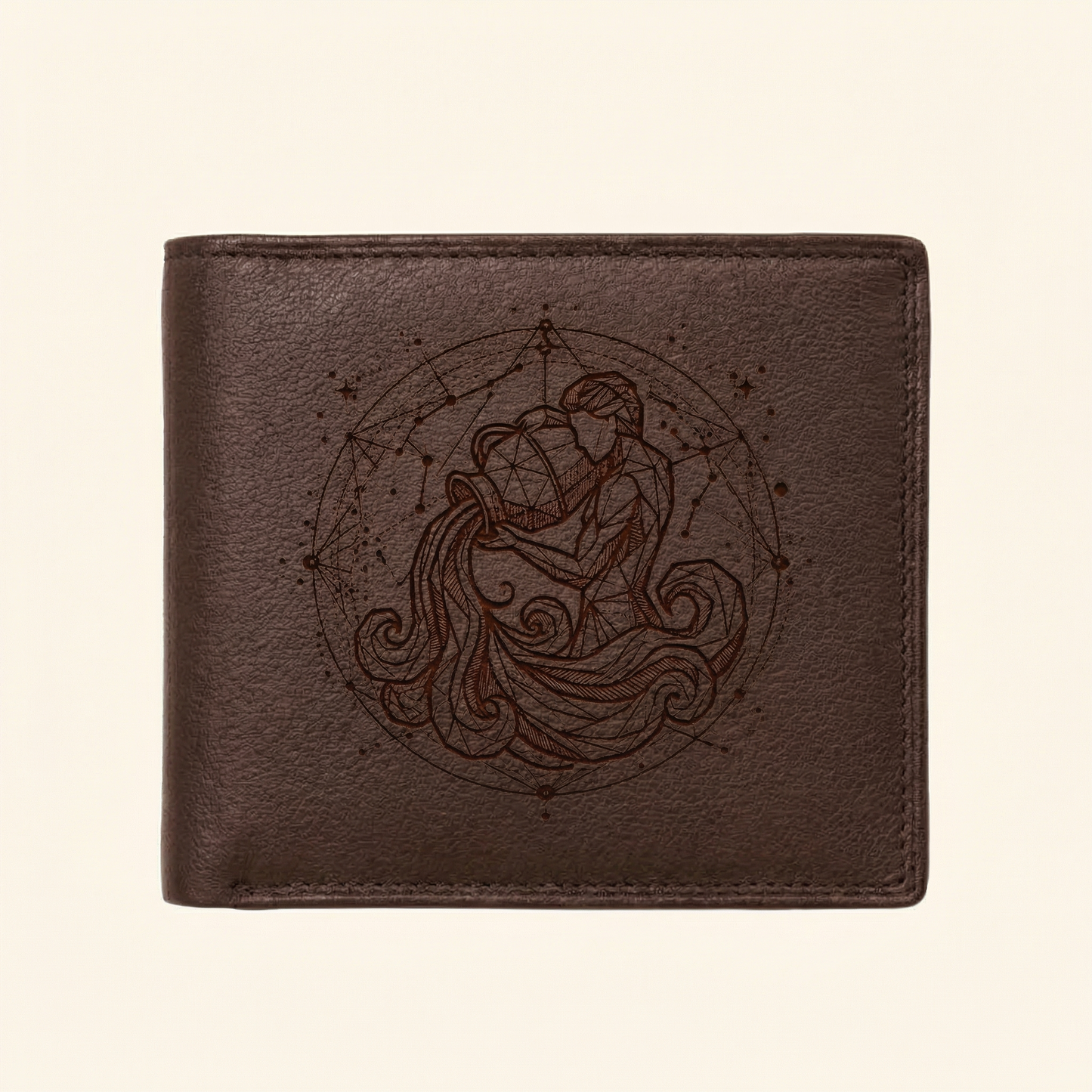 Zodiac Series Men’s Leather Wallet (A-Grade Leather)