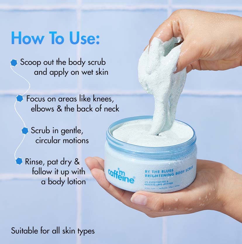 BY THE BLUES BRIGHTENING BODY SCRUB - 175GM