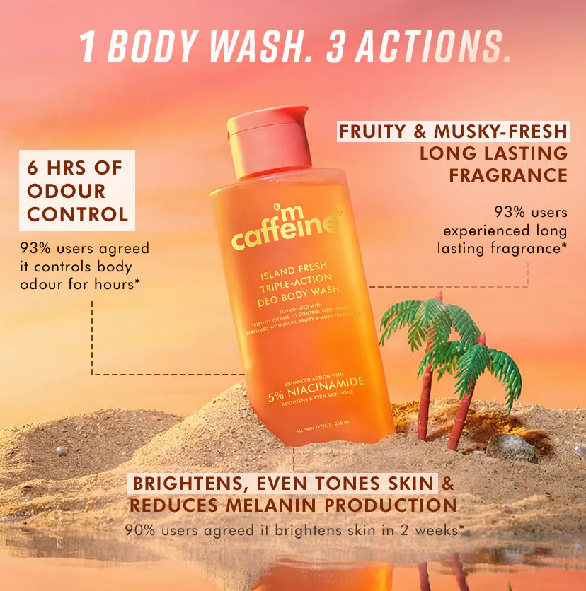 ISLAND FRESH TRIPLE ACTION DEO BODY WASH