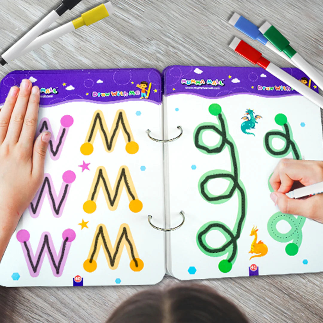 Reusable Tracing Line book to improve HAND WRITING | 2+ Years kids