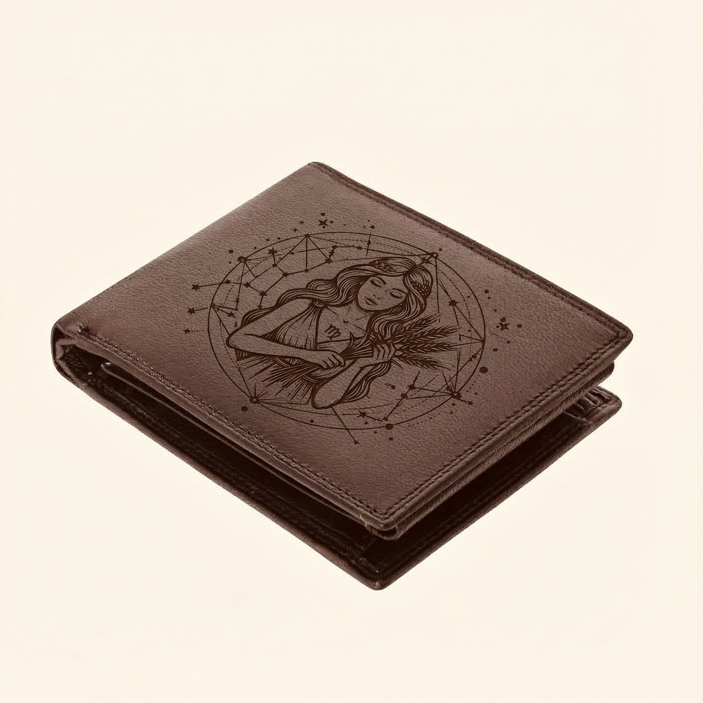 Zodiac Series Men’s Leather Wallet (A-Grade Leather)