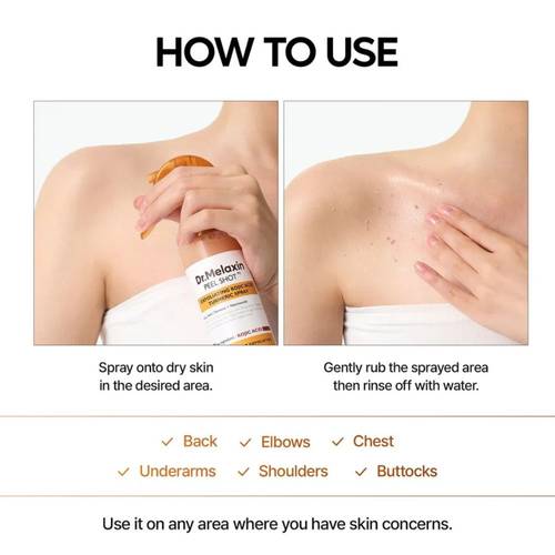 Dr.MELACURE BODY KOJIC ACID TURMERIC EXFOLIATING SPRAY