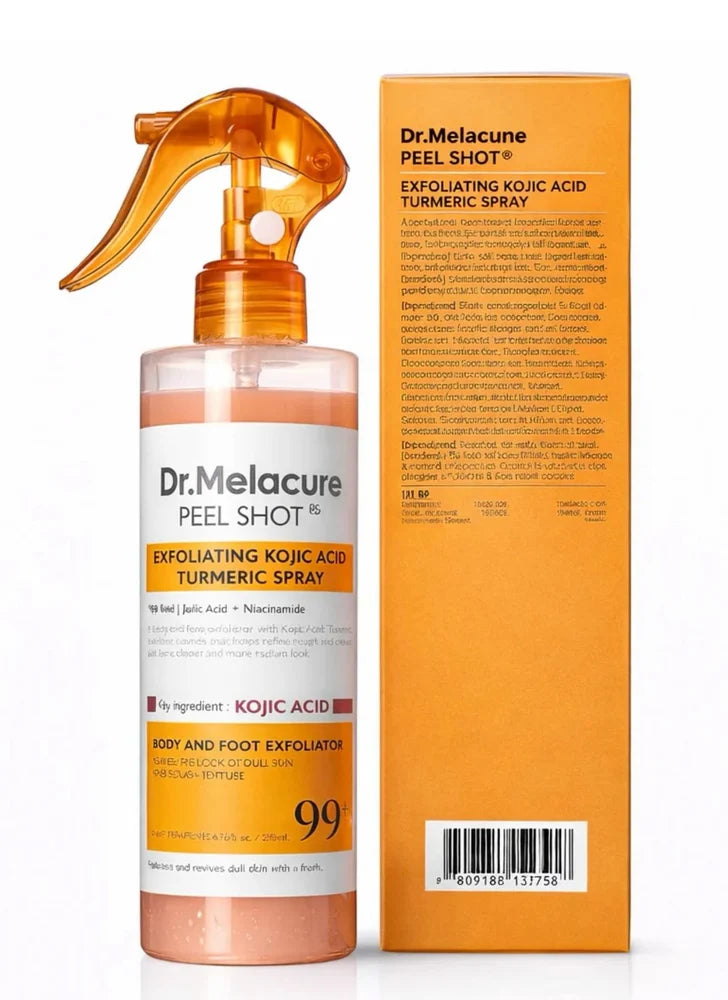 Dr.MELACURE BODY KOJIC ACID TURMERIC EXFOLIATING SPRAY