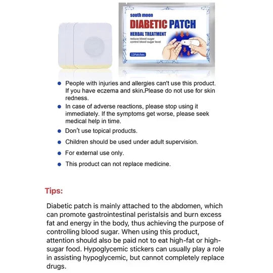 BLOOD SUGAR CONTROL DIABETIC PATCHES