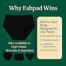 Fabpad Reusable Leak Proof Period, Urine incontinence, Postpartum Panties/Underwear lasts for up to 3 Years - made for heaviest of flow days