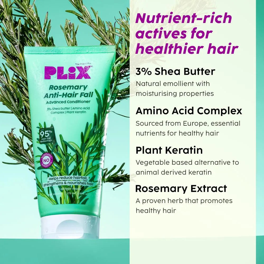 ROSEMARY ANTI-HAIRFALL ADVANCED KIT WITH SHAMPOO, CONDITIONER & SERUM