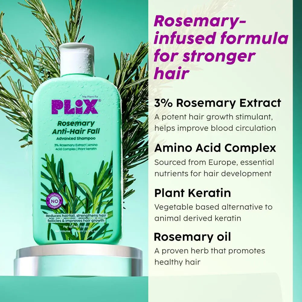ROSEMARY ANTI-HAIRFALL ADVANCED KIT WITH SHAMPOO, CONDITIONER & SERUM