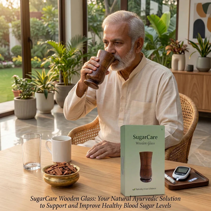 SUGARCARE BALANCE WOODEN WATER GLASS (100% AYURVEDIC)