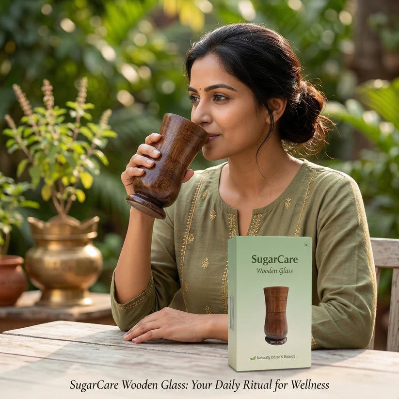 SUGARCARE BALANCE WOODEN WATER GLASS (100% AYURVEDIC)